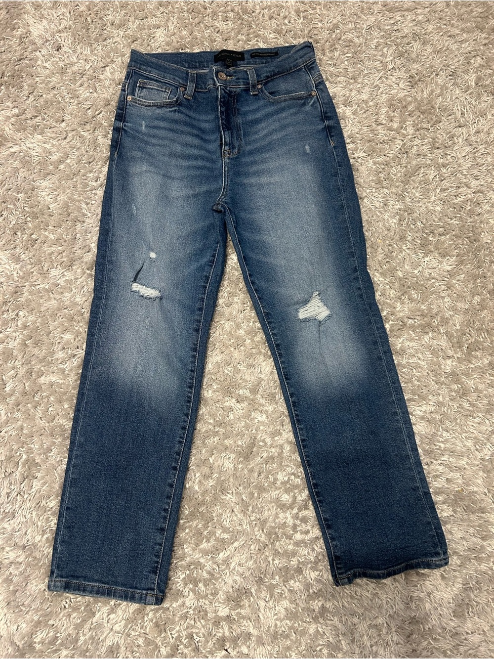 Kendall & Kylie Medium Wash Straight-Leg Women's Jeans